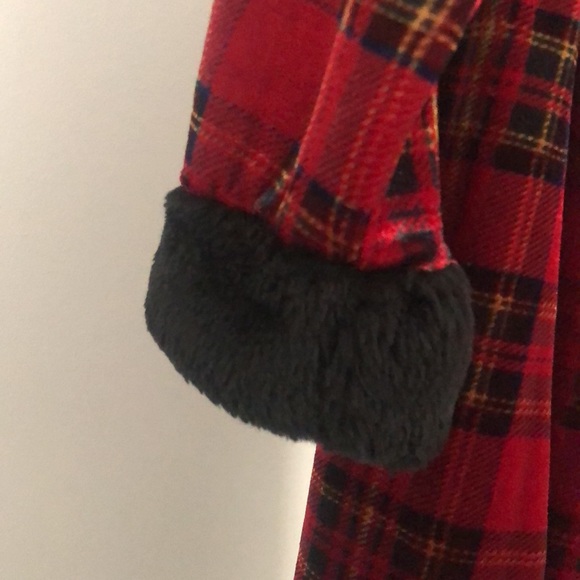 Perfectly Dressed Velour Christmas Holiday Dress in Red Plaid Sz 5t - Picture 7 of 9